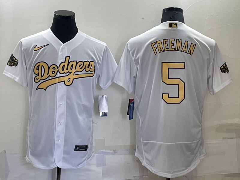 Dodgers 5 Freddie Freeman White Nike 2022 MLB All Star Flexbase Jersey