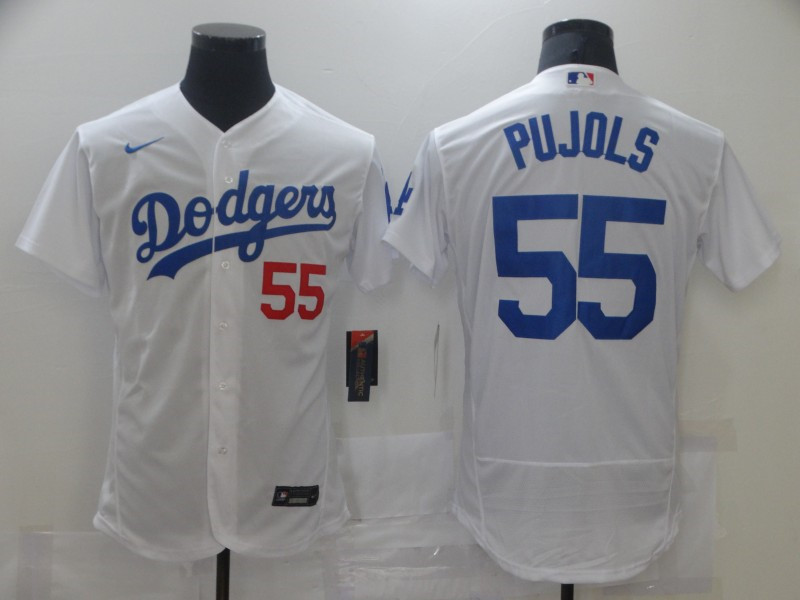 Dodgers 55 Albert Pujols Black 2020 Nike Flexbase Jersey