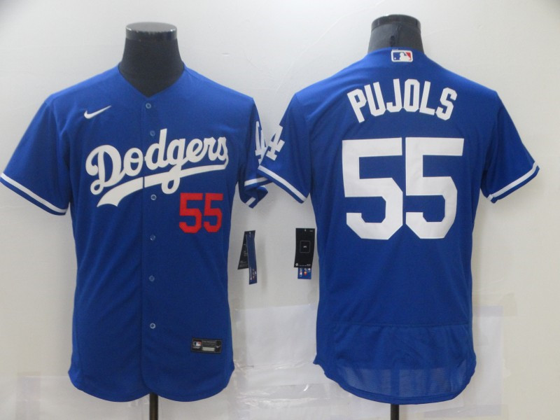 Dodgers 55 Albert Pujols Royal 2020 Nike Flexbase Jersey