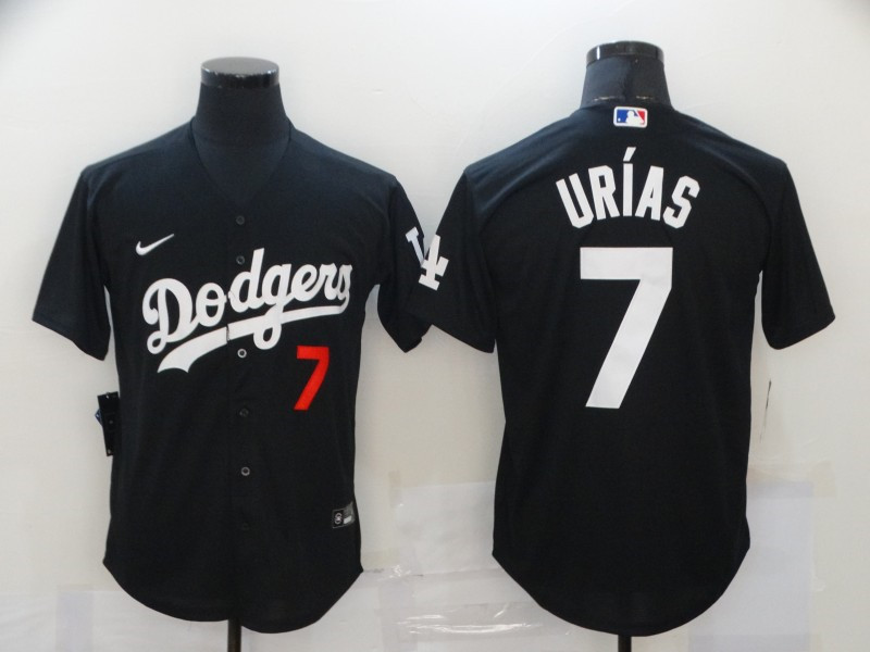 Dodgers 7 Julio Urias Black 2020 Nike Cool Base Jersey