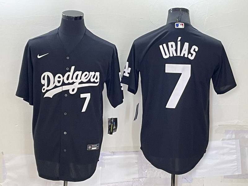 Dodgers 7 Julio Urias Black Nike Turn Back The Clock Cool Base Jersey