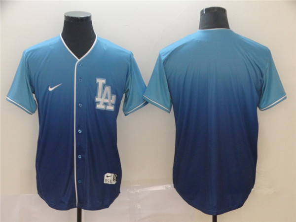 Dodgers Blank Blue Drift Fashion Jersey