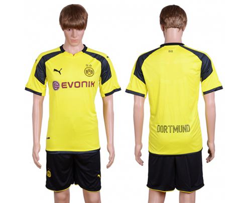 Dortmund Blank European Away Soccer Club Jersey