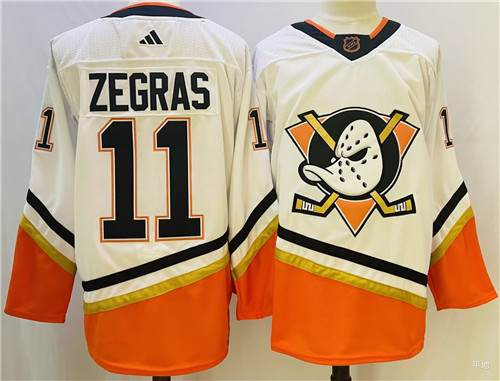 Ducks 11 Trevor Zegras White Reverse Retro Adidas Jersey