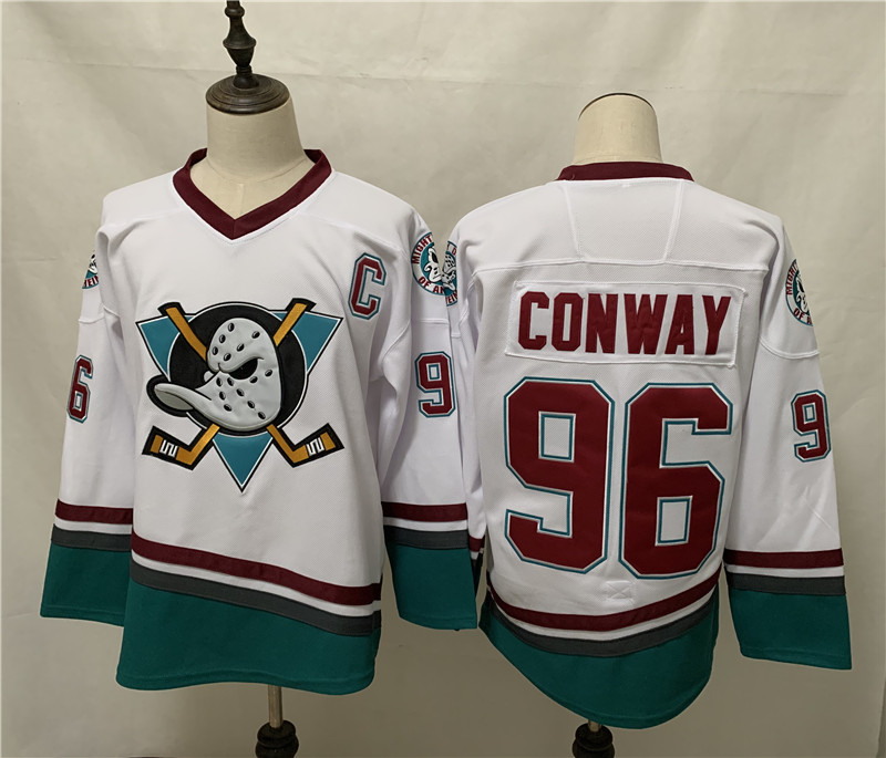 Ducks 96 Charlie Conway White 2020 21 Reverse Retro Adidas Jersey