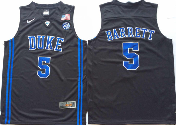Duke Blue Devils 5 RJ Barrett Black Nike College Basketball Jersey