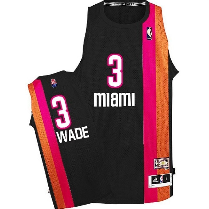 Dwyane Wade Miami Floridians 3 ABA Hardwood Classics Black Swingman Jersey