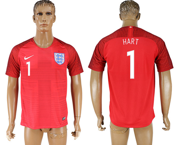 England 1 HART Away 2018 FIFA World Cup Thailand Soccer Jersey