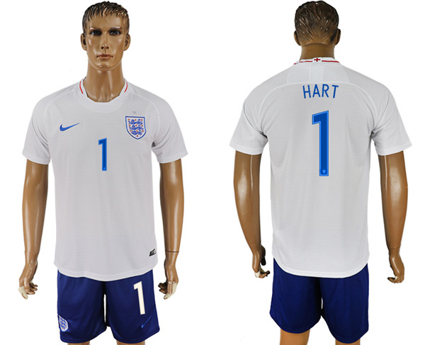 England 1 HART Home 2018 FIFA World Cup Soccer Jersey