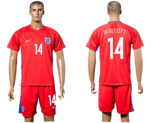 England 14 Walcott Away Soccer Country Jersey