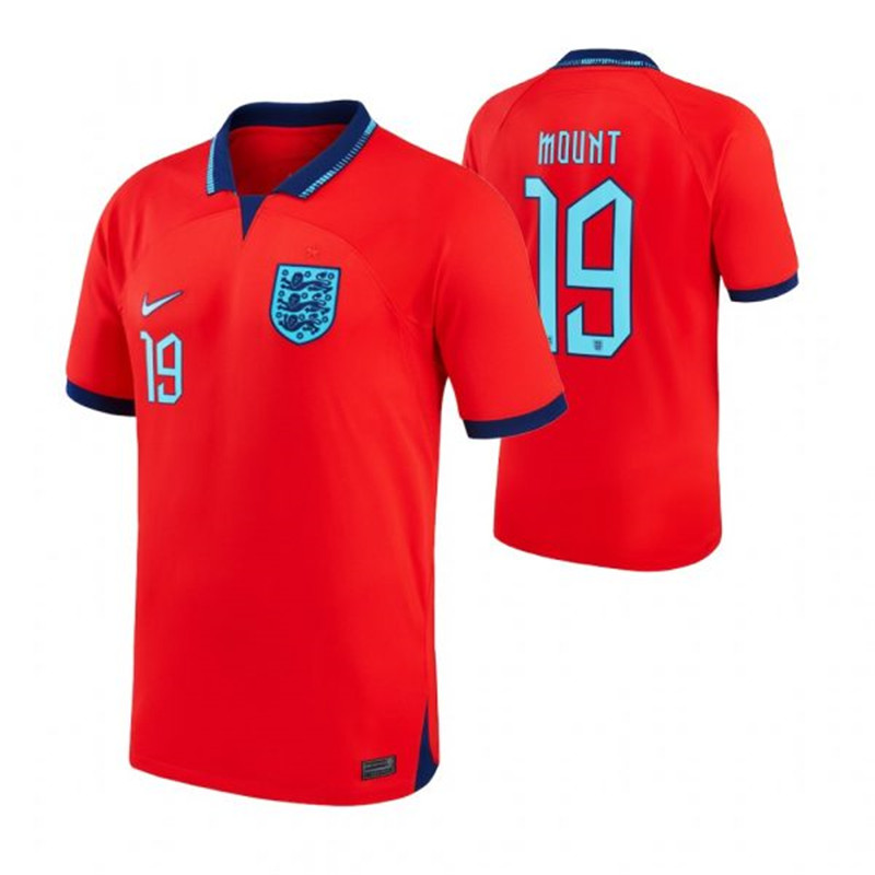 England 19 MOUNT Away 2022 FIFA World Cup Thailand Soccer Jersey