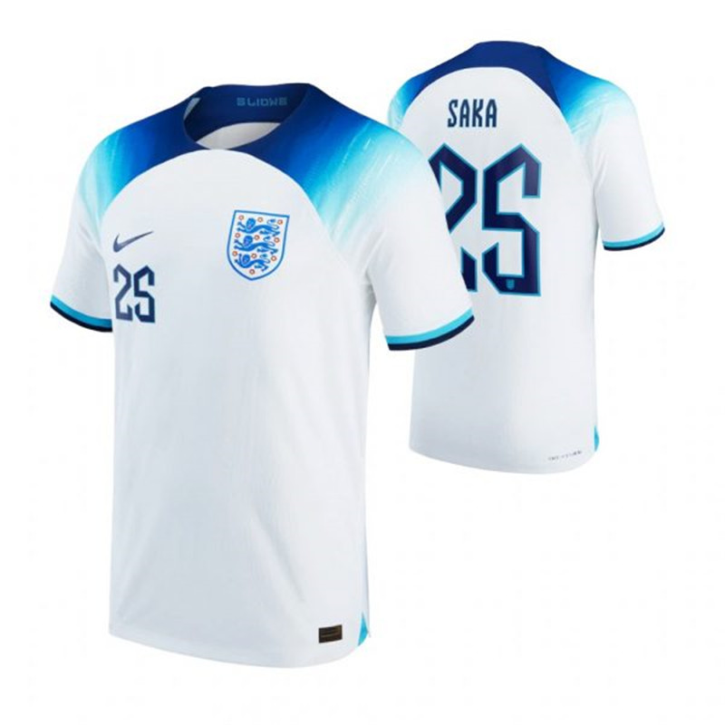 England 25 SAKA Home 2022 FIFA World Cup Thailand Soccer Jersey