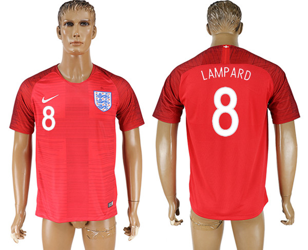 England 8 LAMPARD Away 2018 FIFA World Cup Thailand Soccer Jersey