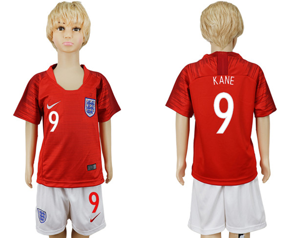 England 9 KANE Away Youth 2018 FIFA World Cup Soccer Jersey