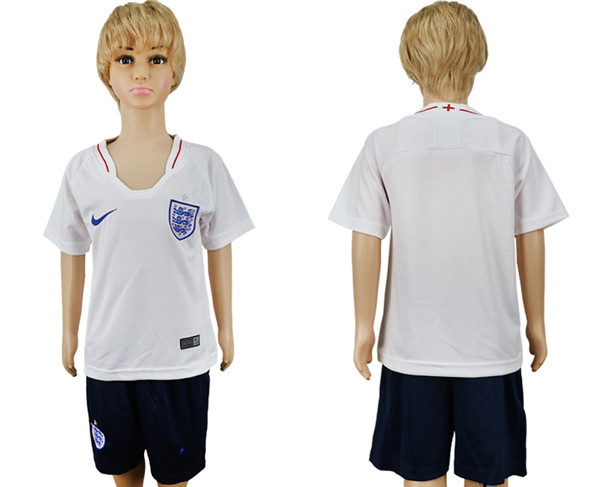 England Home Youth 2018 FIFA World Cup Soccer Jersey