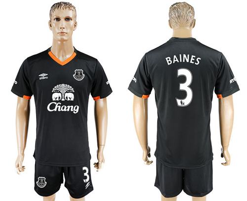 Everton 3 Baines Away Soccer Club Jersey