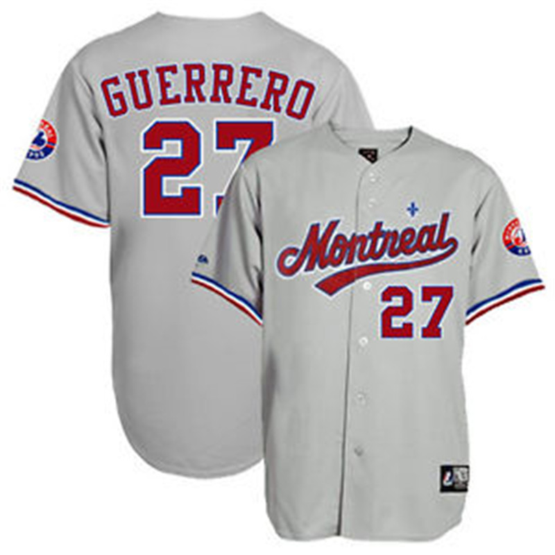 Expos 27 Vladimir Guerrero Gray Cool Base Jersey