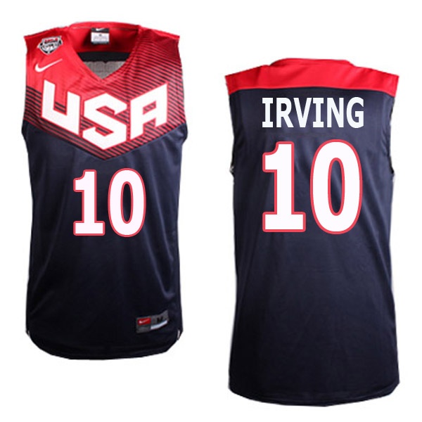 FIBA 2014 Basketball World Cup USA Dream Team 10 Kyrie Irving Black Jersey