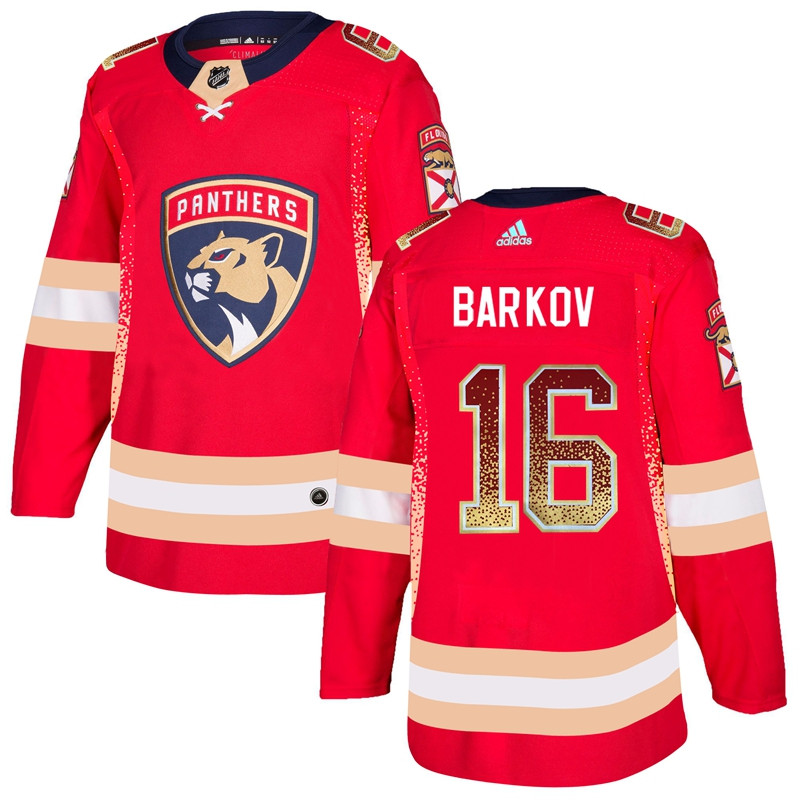 Florida Panthers 16 Aleksander Barkov Red Drift Fashion  Jersey