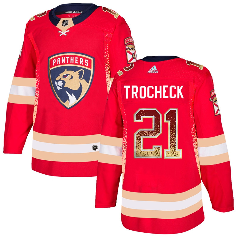 Florida Panthers 21 Vincent Trocheck Red Drift Fashion  Jersey