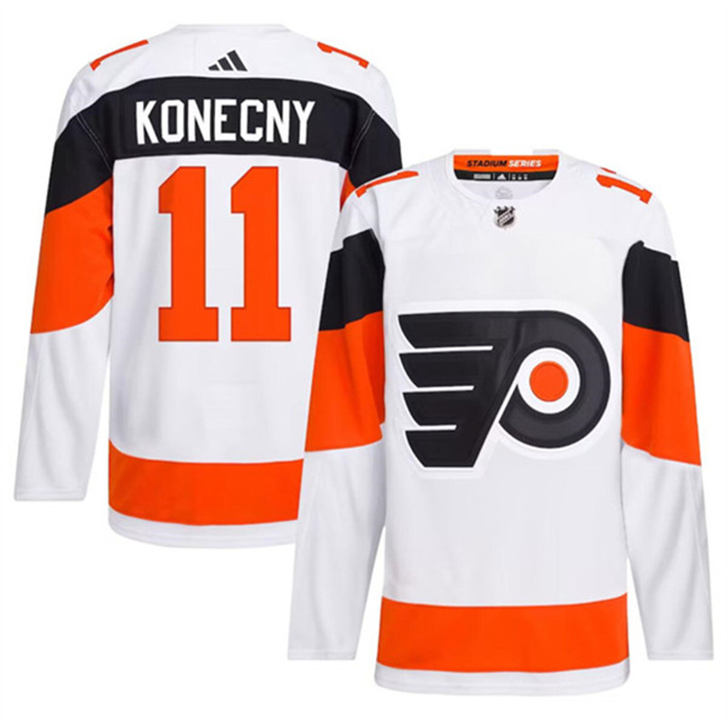 Flyers 11 Travis Konecny White 2024 NHL Stadium Series Adidas Jersey