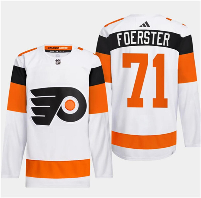 Flyers 71 Tyson Foerster White 2024 NHL Stadium Series Adidas Jersey