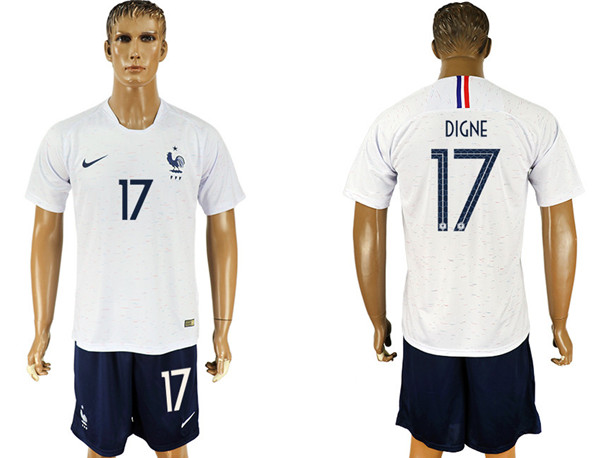 France 17 DIGNE Away 2018 FIFA World Cup Soccer Jersey