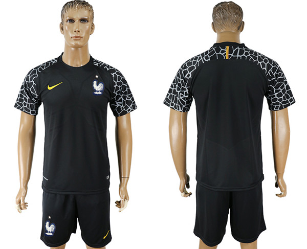 France Black Goalkeeper 2018 FIFA World Cup Soccer Jersey