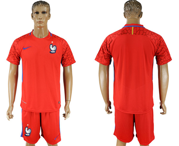 France Red Goalkeeper 2018 FIFA World Cup Soccer Jersey