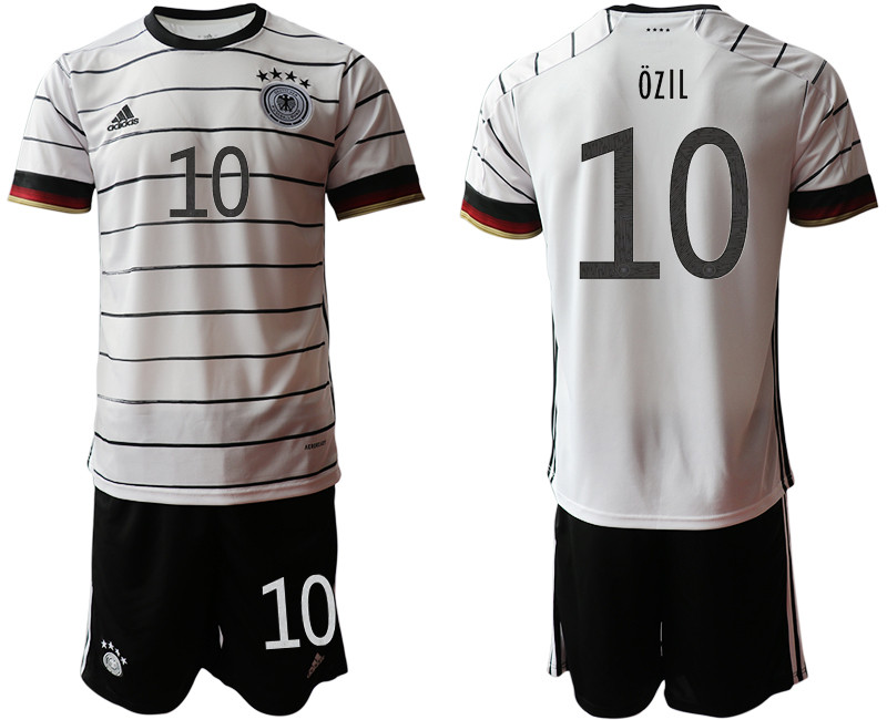 Germany 10 OZIL Home UEFA Euro 2020 Soccer Jersey