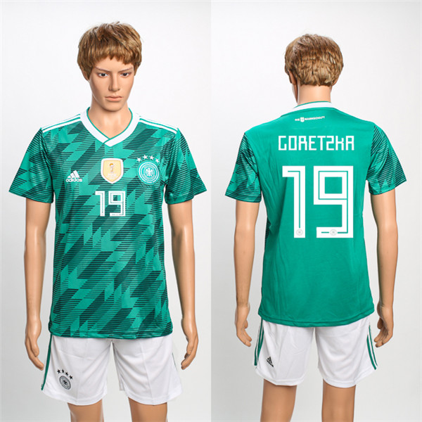 Germany 19 GORETZKA Away 2018 FIFA World Cup Soccer Jersey