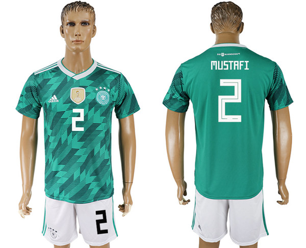 Germany 2 MUSTAFI Away 2018 FIFA World Cup Soccer Jersey