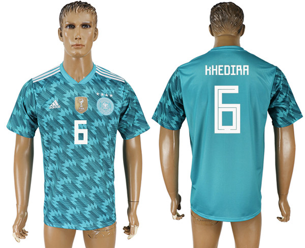 Germany 6 KHEDIRA Away 2018 FIFA World Cup Thailand Soccer Jersey