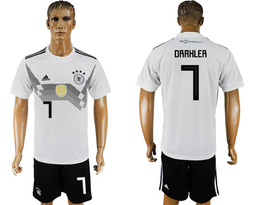 Germany 7 DRAXLER Home 2018 FIFA World Cup Soccer Jersey