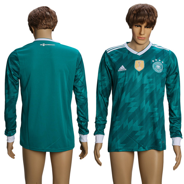 Germany Away 2018 FIFA World Cup Long Sleeve Thailand Soccer Jersey