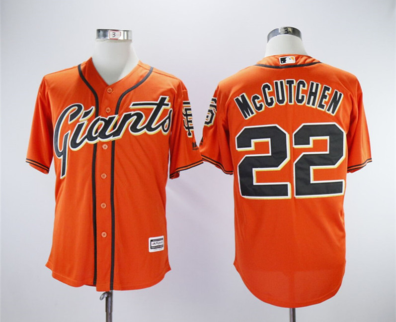 Giants 22 Andrew McCutchen Orange Cool Base Jersey