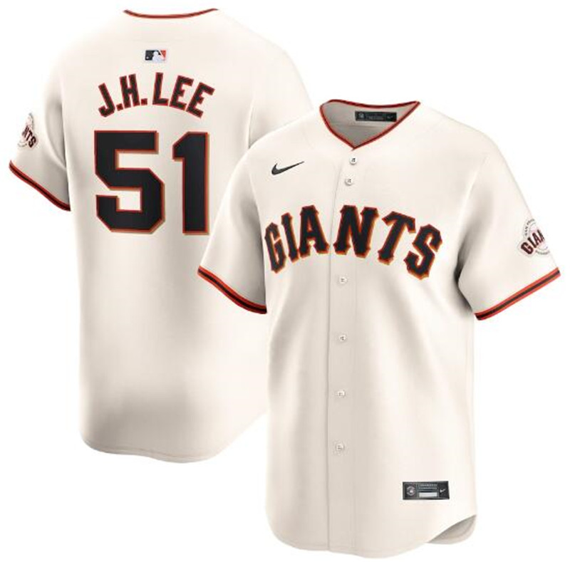 Giants 51 Jung Hoo Lee Cream Nike Cool Base Jersey