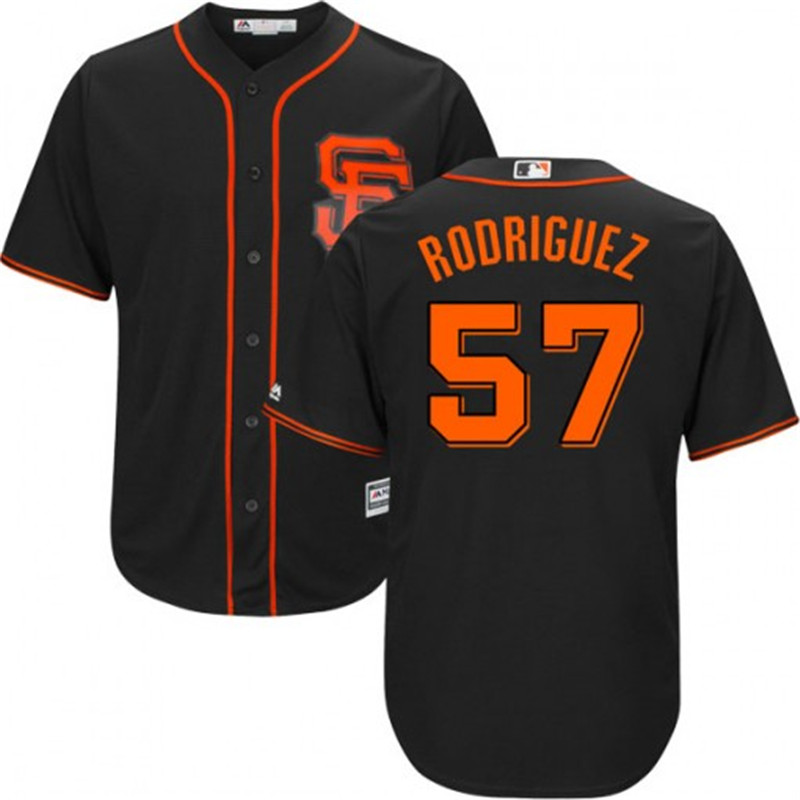 Giants 57 Derek Rodriguez Black Cool Base Jersey