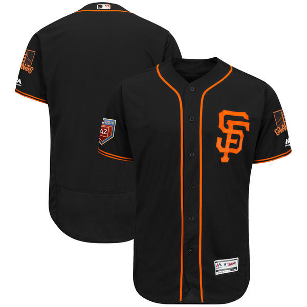 Giants Blank Black 2018 Spring Training Flexbase Jersey