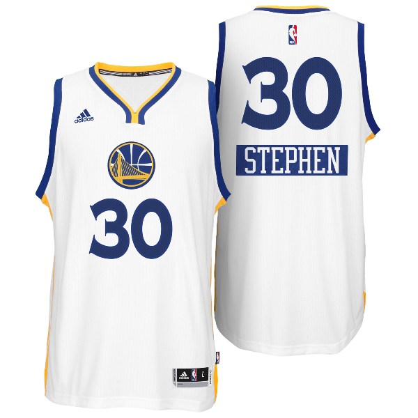 Golden State Warriors 30 Stephen Curry 2014 Christmas Day Big Logo White Swingman Jersey