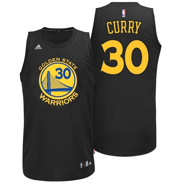 Golden State Warriors 30 Stephen Curry 2015 Fashion New Swingman Black Jersey