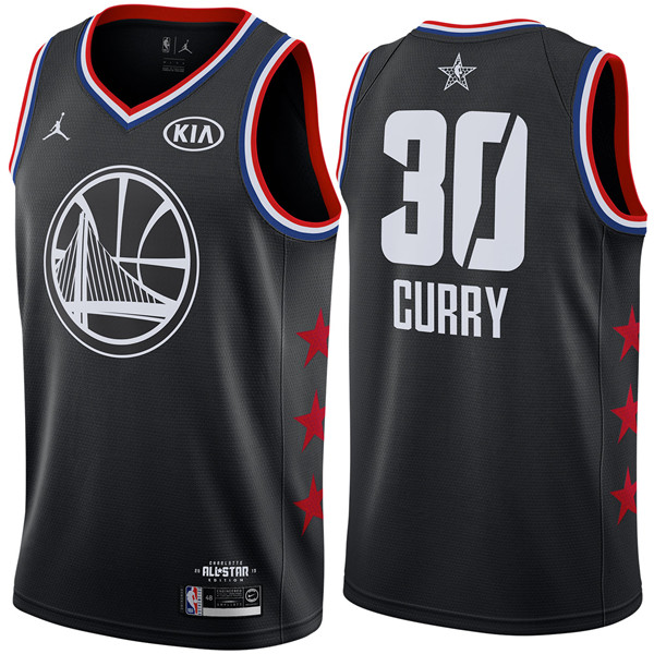 Golden State Warriors 30 Stephen Curry Black 2019 NBA All Star Game Jordan Brand Swingman Jersey