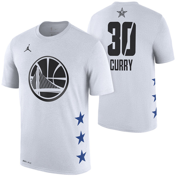Golden State Warriors 30 Stephen Curry White 2019 NBA All Star Game Men T Shirt