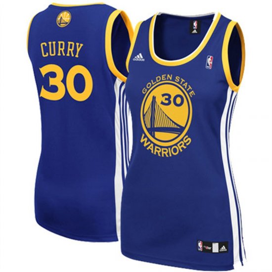 Golden State Warriors 30 Stephen Curry women Swingman Road Blue Jersey