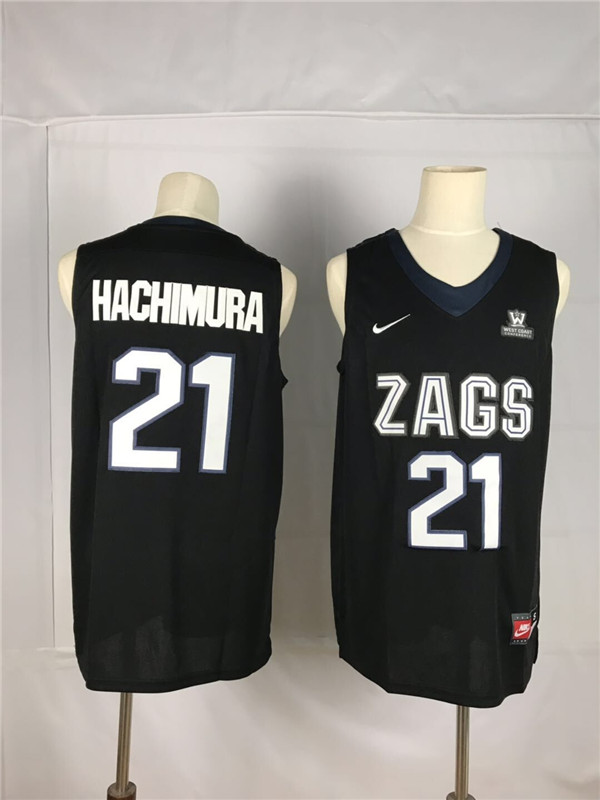 Gonzaga Bulldogs 21 Rui Hachimura Black College Basketball Jersey