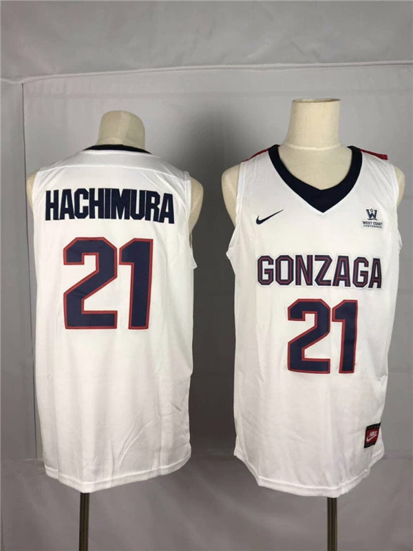 Gonzaga Bulldogs 21 Rui Hachimura White College Basketball Jersey