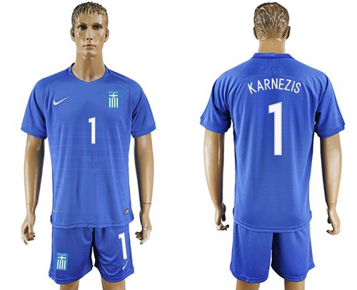 Greece 1 Karnezis Away Soccer Country Jersey