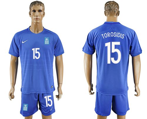 Greece 15 Torosidis Away Soccer Country Jersey