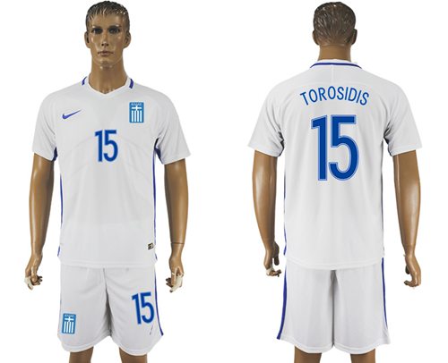 Greece 15 Torosidis Home Soccer Country Jersey