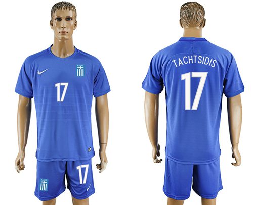 Greece 17 Tachtsidis Away Soccer Country Jersey